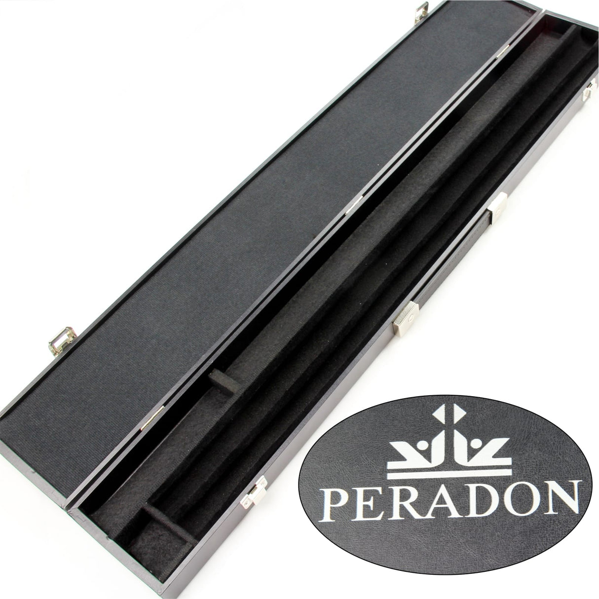 Peradon WIDE Black Attache Case for 2pc Cue and Extension