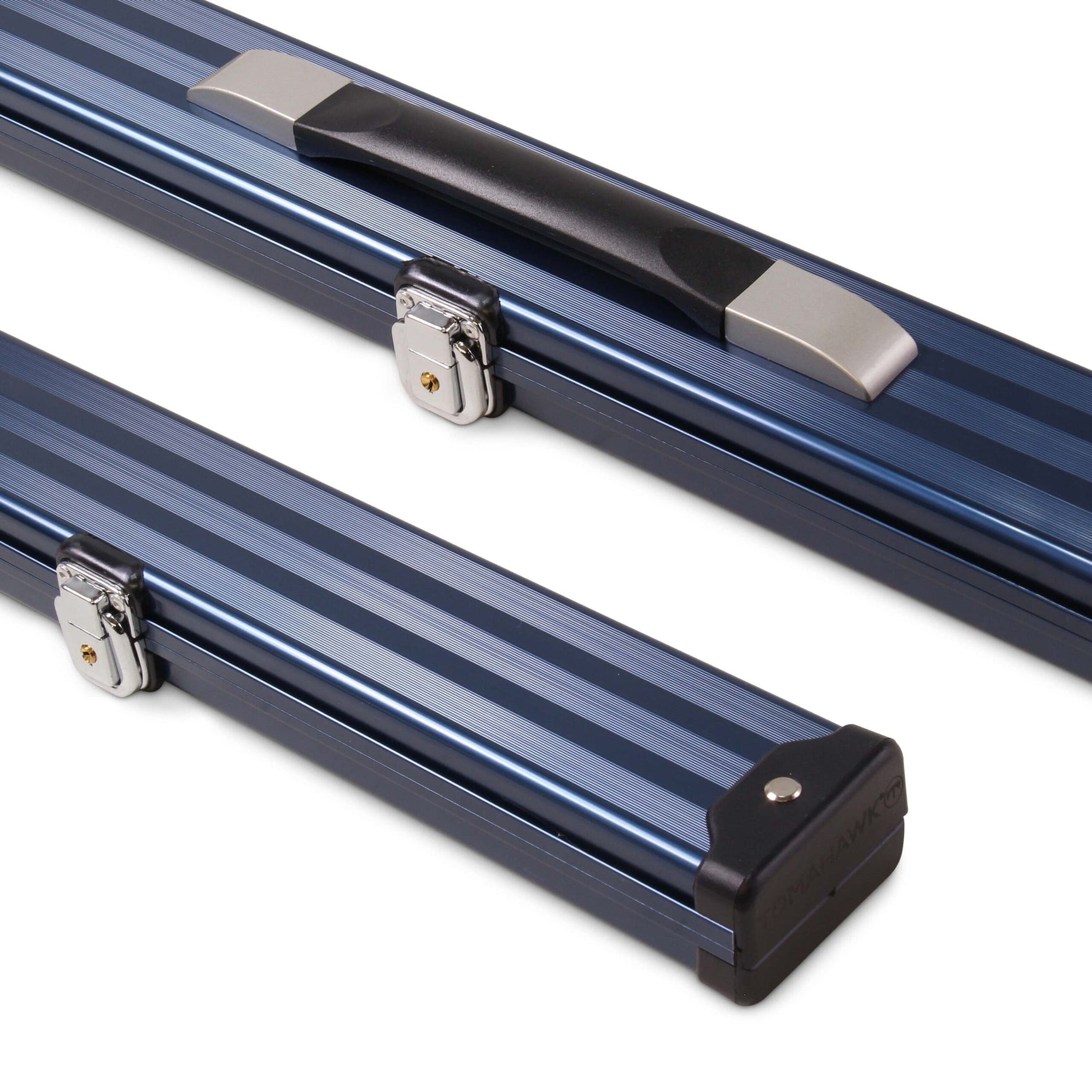 3/4 Lockable Aluminium Snooker Pool Cue Case with Tough Plastic Ends - Holds 1 3/4 Joint Cue + Extensions