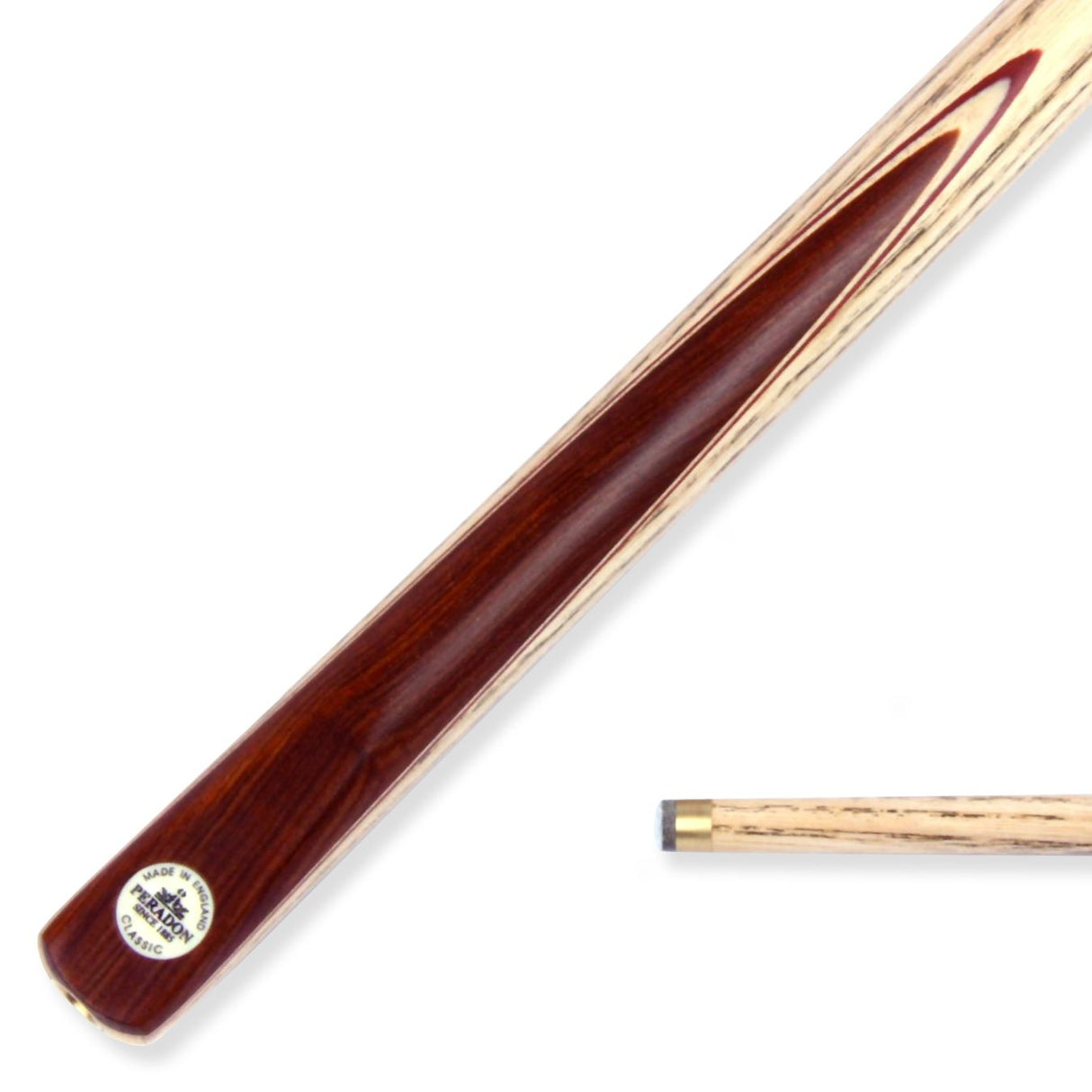 Peradon CLASSIC 58” 2pc ALL ASH Matching Snooker Cue – 9.5mm Elk Tip