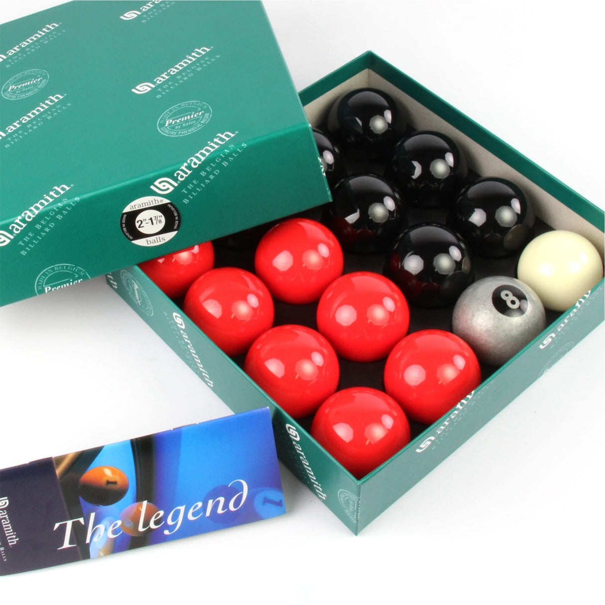 EXCLUSIVE! Aramith Premier SILVER 8 BALL Edition RED and BLACK Pool Balls