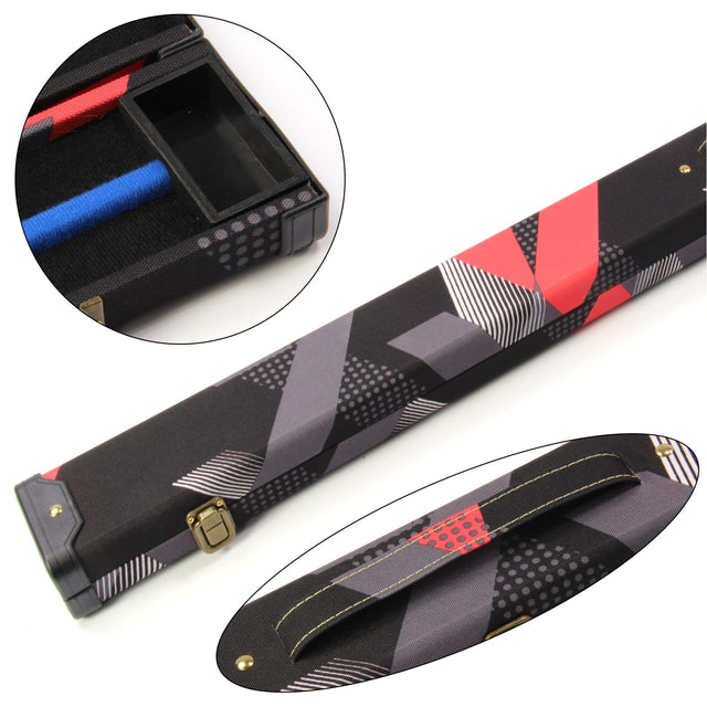 Tomahawk ABS ¾ 80s Red Black Deluxe Snooker Cue Case – Tough Plastic End