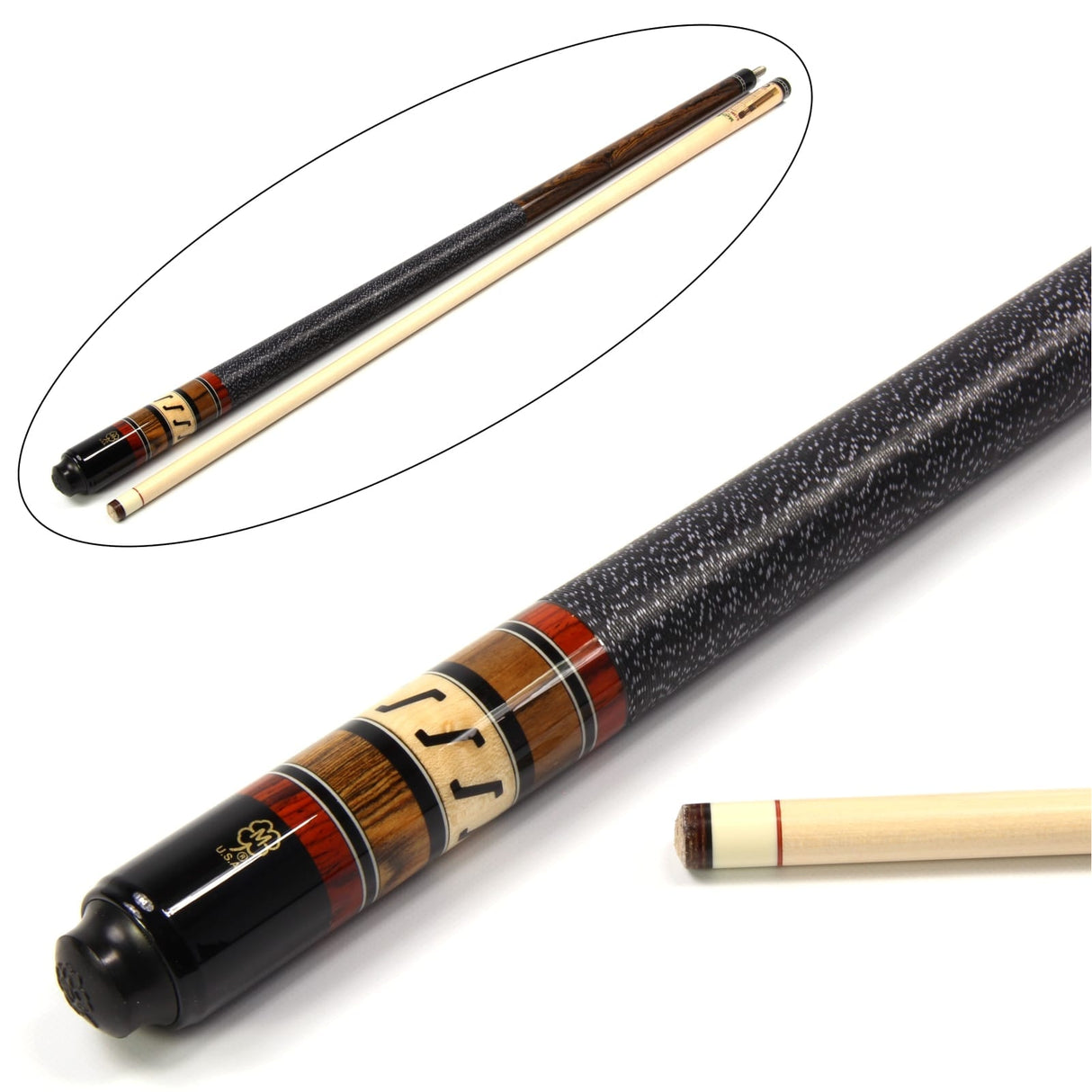 McDermott BOCOTE ‘S’ INLAY Hand Crafted G-Series American Pool Cue 13mm tip G308