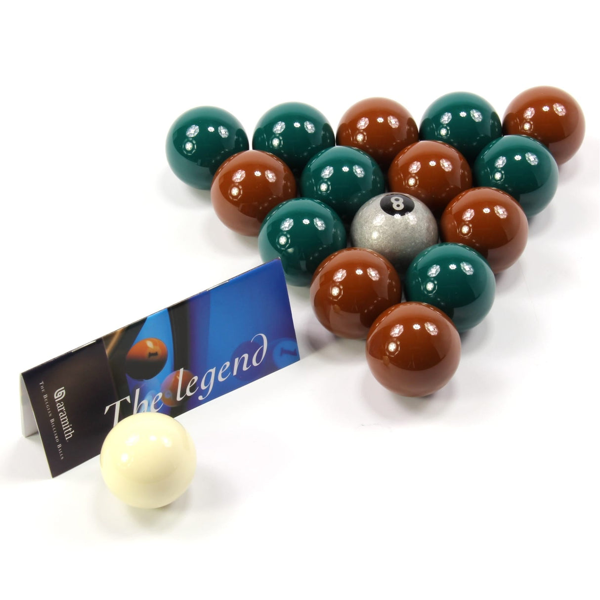 EXCLUSIVE! Aramith Premier SILVER 8 BALL Edition GREEN & BROWN Pool Balls