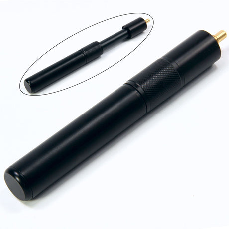 BLACK Short Telescopic Mini Butt Metal Extension Extends to 10 Inch - Fits Baize Master Cues