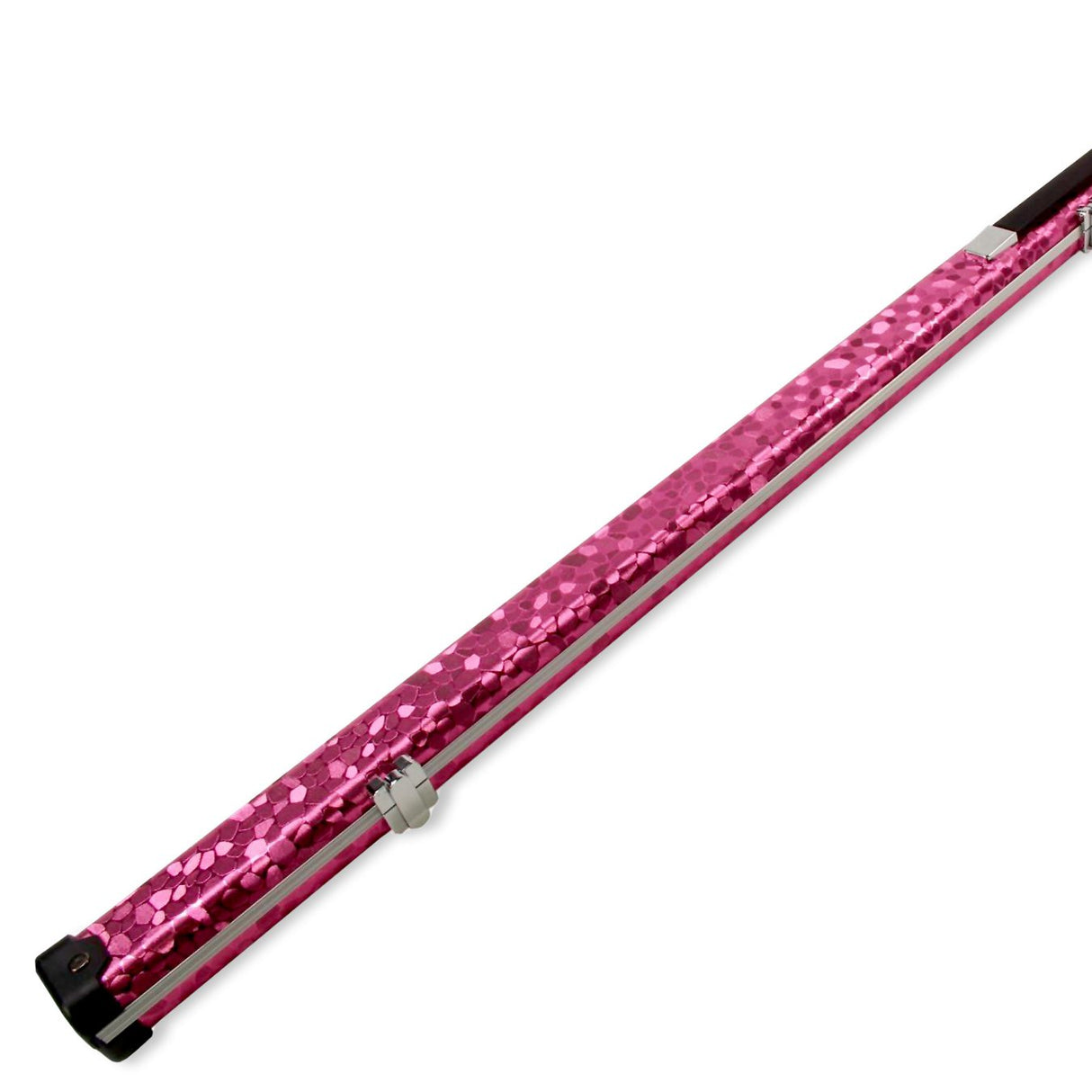 1 Piece Slim PINK GLITTER Professional Aluminium Snooker Cue Case – Holds 1 Cue