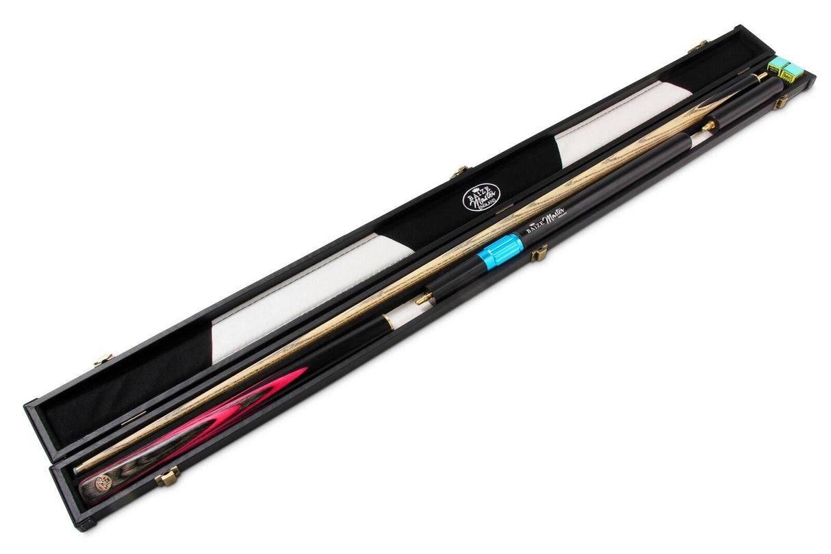 Baize Master RED EMPEROR SNOOKER CUE SET with Case 2 x Extensions and Chalk