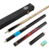 Baize Master RED EMPEROR SNOOKER CUE SET with Case 2 x Extensions and Chalk