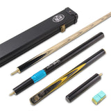 Baize Master YELLOW EMPEROR SNOOKER CUE SET with Case 2 x Extensions and Chalk