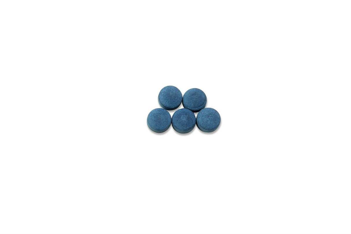 5 X 8.5mm Tweeten BLUE KNIGHT Leather Snooker Pool Cue Tips - FREE Sandpaper