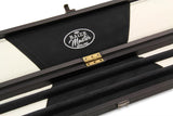 Baize Master 3/4 Luxury WIDE ALL BLACK 2 CUE Snooker Cue Case with Round Corners