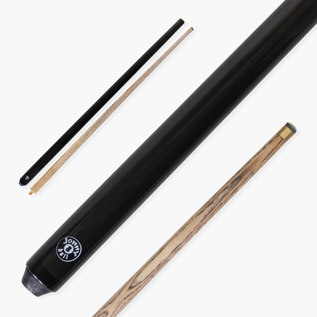 Jonny 8 Ball 42 Inch BLACK JET JUNIOR 2 Pc Ash Pool Snooker Cue - 10mm Tip