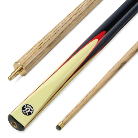 Jonny 8 Ball RED COMET 57 Inch 2 Piece Centre Joint Ash English Pool Cue with 8.5mm Tip