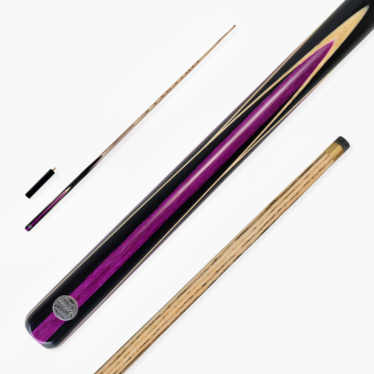 Baize Master 1 Piece PURPLE JESTER 57 Inch Ash Snooker Pool Cue with 9.5mm Tip