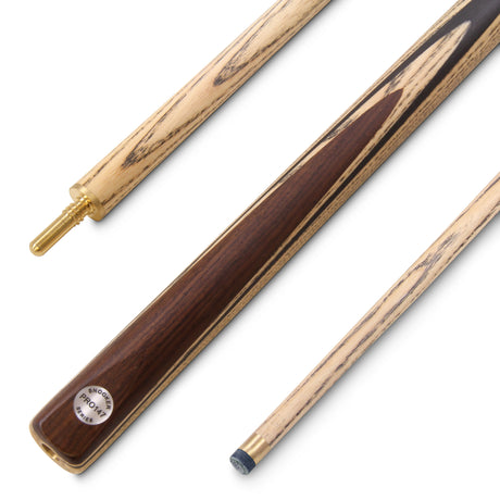 PRO147 WALNUT ASH 2 Piece Centre Joint Snooker Pool Cue with 9.5mm Tip and Extension Thread