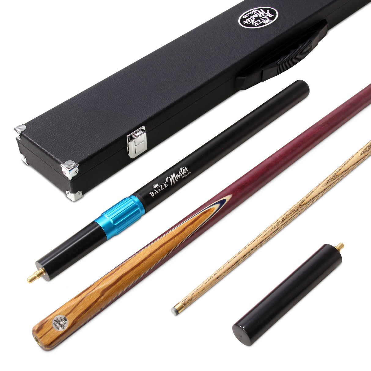 Baize Master House Series 2 Piece Snooker Pool Cue and Case Set 9.5mm Tip