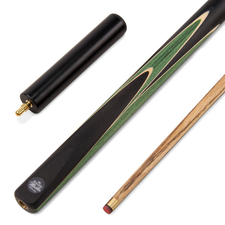 Baize Master 3/4 CRUCIBLE Hand Spliced 57 Inch Ash Snooker Pool Cue with 9.5mm Tip + Mini Butt Extension
