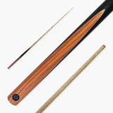 BAIZE MASTER Black Label 58 Inch One Piece Hand Spliced Premium Ebony Butt Snooker Cue with 9.75mm Leather Tip