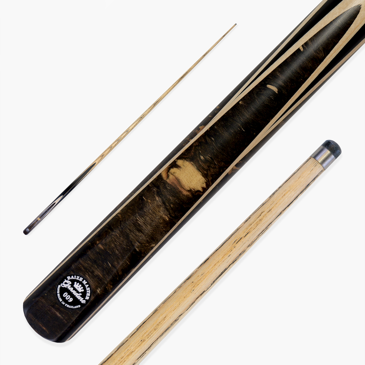 Baize Master Limited Edition Grandure One Piece Hand Spliced Ultra-Premium English Pool Cue with Titanium Ferrule and Hand-Fitted Asia Cues Pro 8mm Tip – Handmade in Thailand by Asia Cues