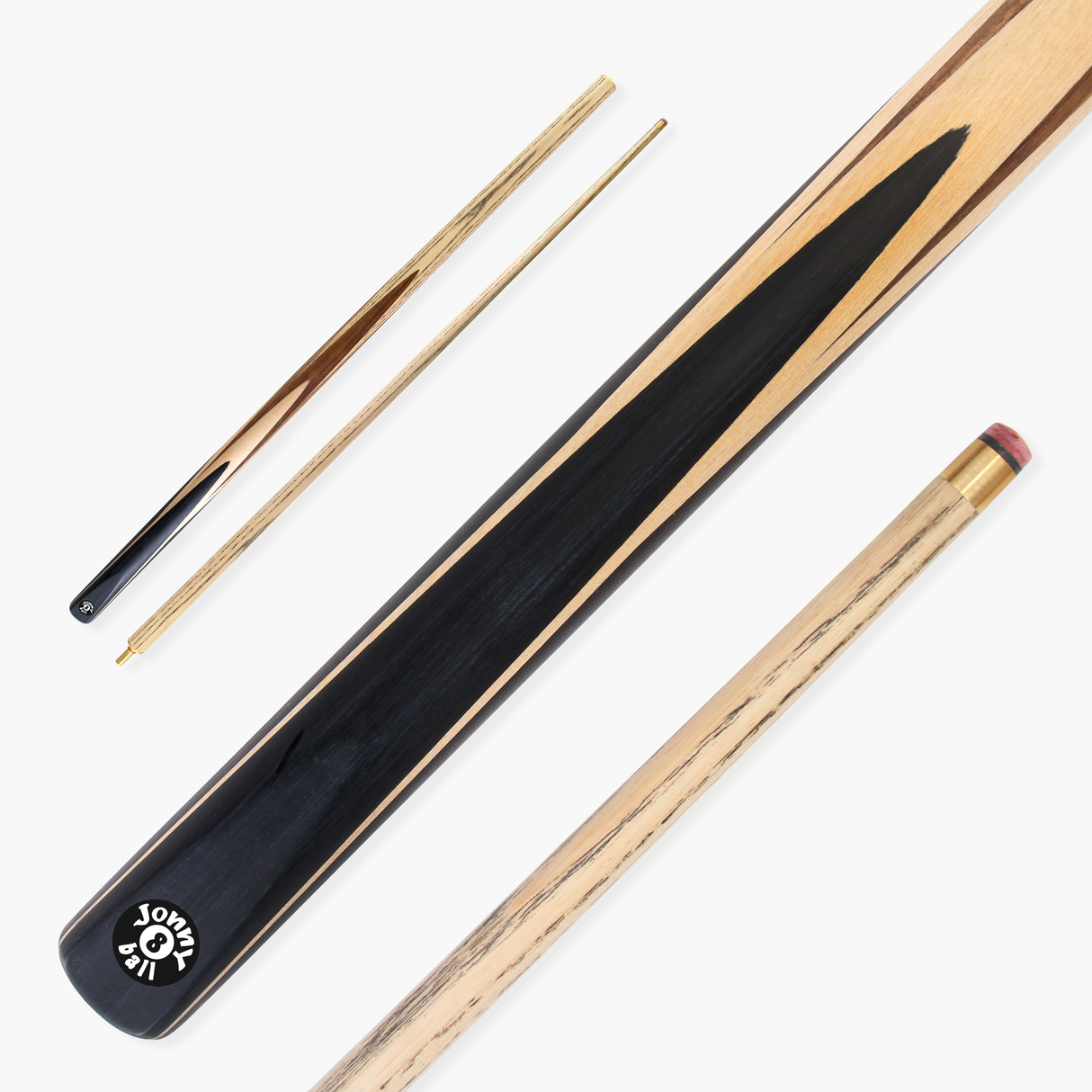 Jonny 8 Ball Paragon 57 inch 2 Piece Centre Joint English Pool Cue with 8mm Pro Leather Tip