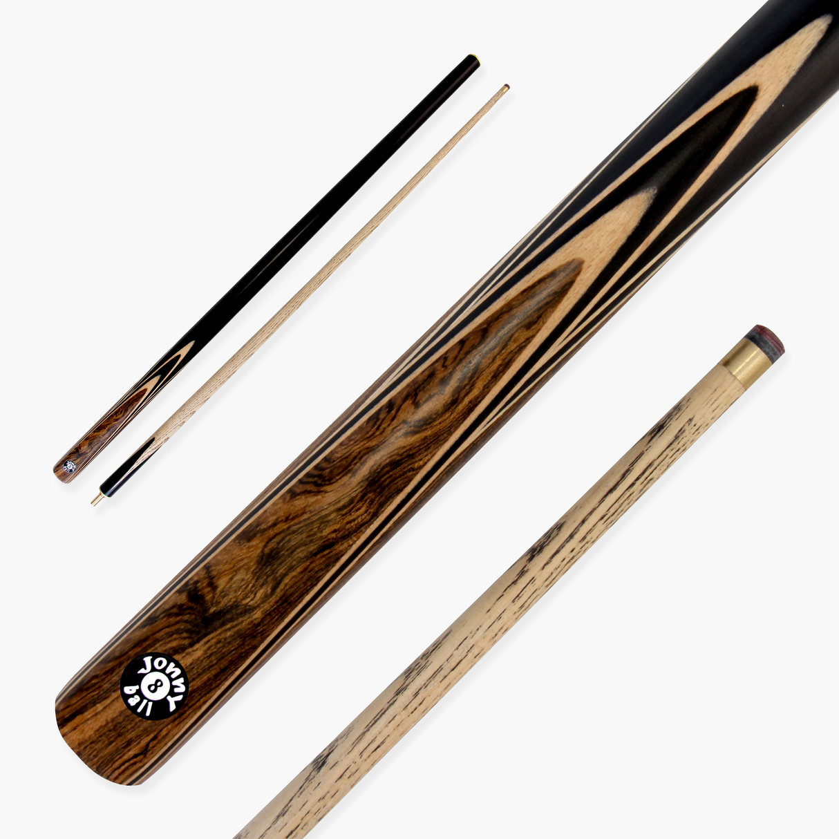 Jonny 8 Ball NEEDLE 57 Inch 2 Piece Centre Joint English Pool Cue 9mm tip with Slim Tapered Ash Shaft