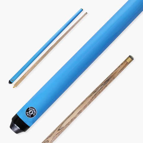 Jonny 8 Ball 36 inch NEON BLUE JET JUNIOR 2pc Ash Pool Snooker Cue - 10mm Tip