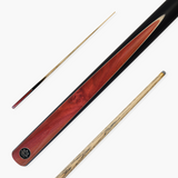 Baize Master Black Label 57 Inch One Piece Hand Spliced Premium Ebony Butt English Pool Cue with 8mm Leather Tip