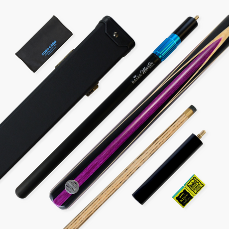 Baize Master Jester 57 Inch 1 Piece Premium Ash Snooker Pool Cue and Case Set 9.5mm Tip