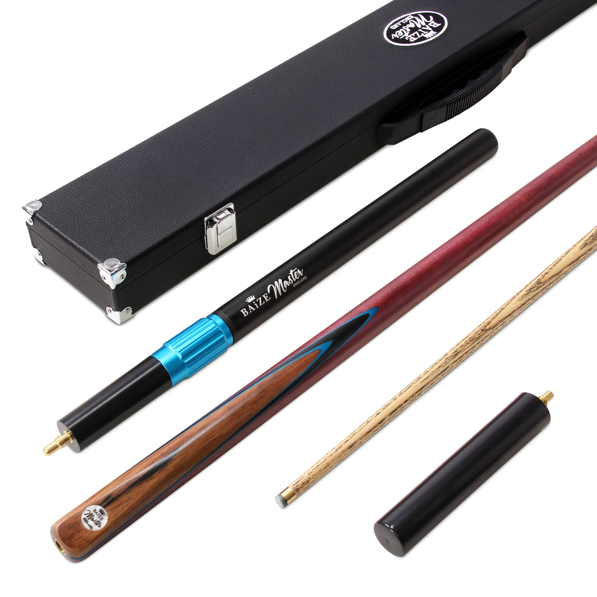 Baize Master House Series 2 Piece Snooker Pool Cue and Case Set 9.5mm Tip