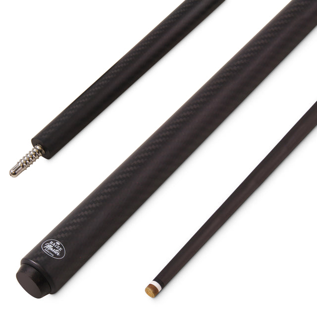 Baize Master Limited Edition MATTE BLACK CARBON FIBER 58 Inch 3/4 Low Deflection Snooker Cue with 9.75mm Tip