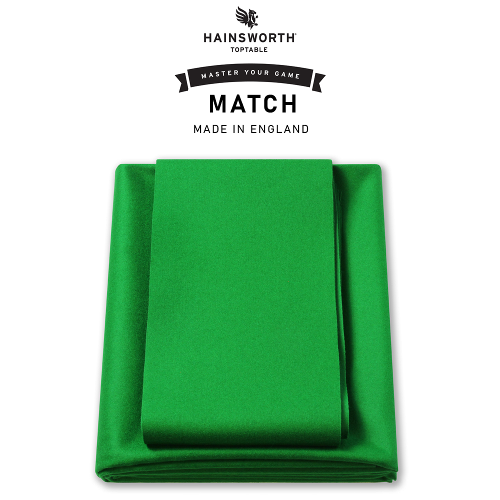 Hainsworth MATCH Tournament Pool Cloth Bed & Cushion Set for 7ft UK Pool Table - Olive Green