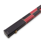 Deluxe 1 Piece 2 Slot CHEQUERED Cue Case with Plastic Ends and Chalk Compartment - Holds 2 Cues