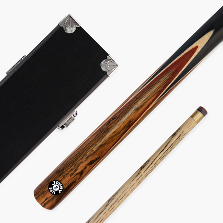 Jonny 8 Ball NEEDLE 57 Inch 2 Piece Centre Joint English Pool Cue and Case Set 9mm tip with Slim Tapered Ash Shaft