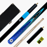 PRO147 Pearl Series Green Burl 57 Inch 3/4 Jointed Snooker Pool Cue and Case Set 9.5mm Pro Leather Tip