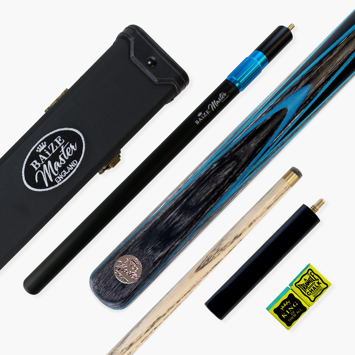 Baize Master ELECTRIC EMPEROR SNOOKER CUE SET with Case 2 x Extensions and Chalk