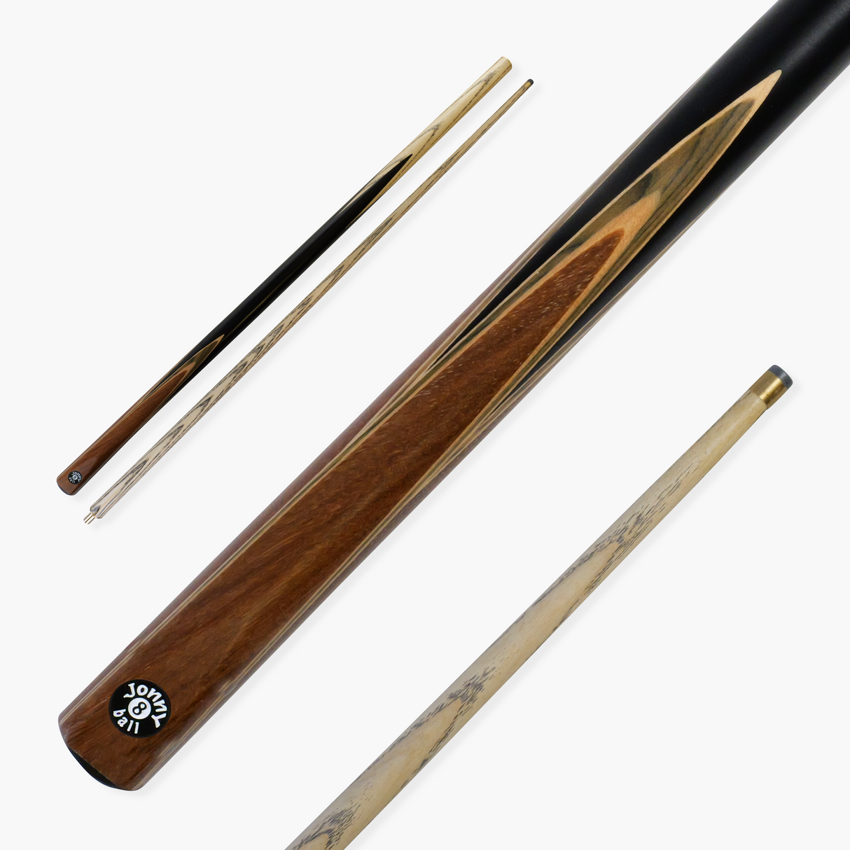 Jonny 8 Ball VISTA 57 Inch 2 Piece Centre Joint Multi Spliced English Pool Cue with 8mm tip