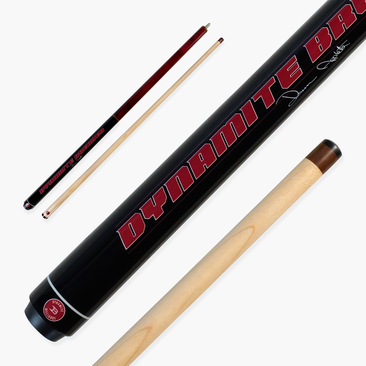 Darren Appleton Signature Series Dynamite Breaker 3 Piece American Pool Break Jump Cue with 13mm Phenolic Tip