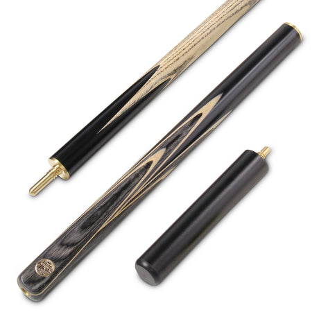 G14 Baize Master Gold Series 58 Inch ELECTRIC EMPEROR Snooker Cue Hand Made ¾ Jointed Professional Ebony Snooker Pool Cue with 9.5mm Tip and 6 Inch Mini Butt Extension