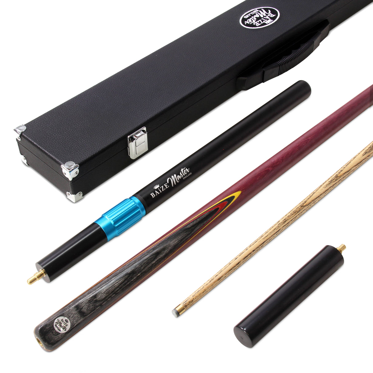 Baize Master House Series 2 Piece Snooker Pool Cue and Case Set 9.5mm Tip