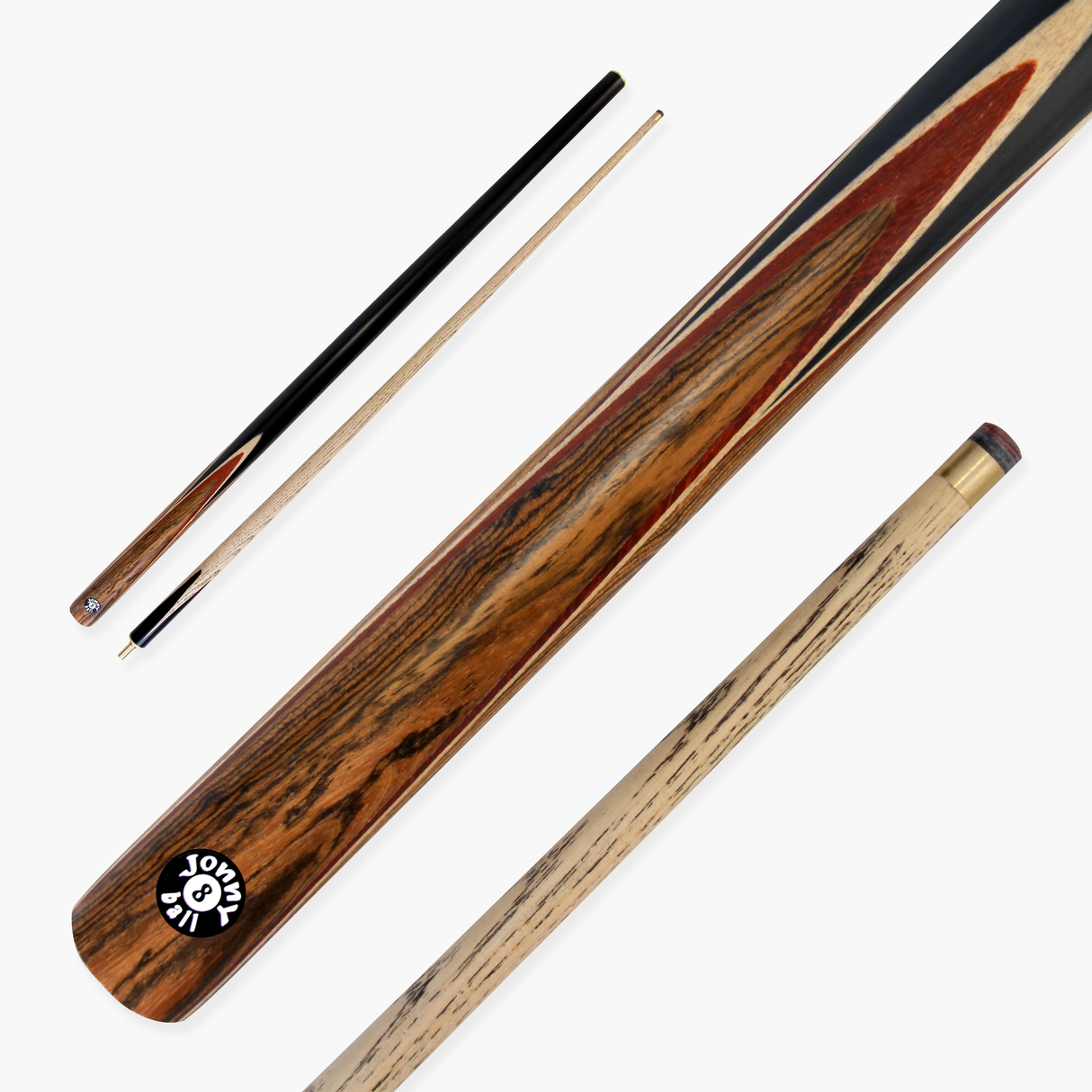 Jonny 8 Ball NEEDLE 57 Inch 2 Piece Centre Joint English Pool Cue 9mm tip with Slim Tapered Ash Shaft