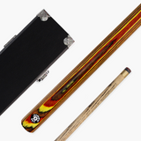 Jonny 8 Ball NOVA 57 Inch 2 Piece Centre Joint English Pool Cue and Case Set 9mm tip with Slim Tapered Ash Shaft