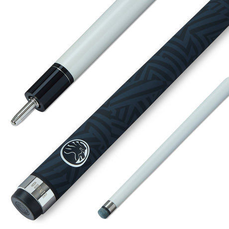 PowerGlide Quanta 57 Inch 2 Piece Centre Joint Carbon Fiber Low Deflection Snooker Cue 10mm Tip