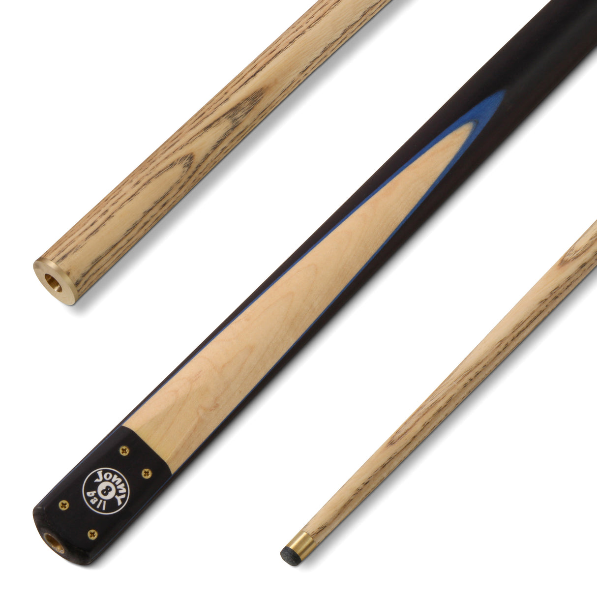 Jonny 8 Ball HAWK 57 Inch 3 Section Rapid Shorten English Pool Cue – 8mm Tip