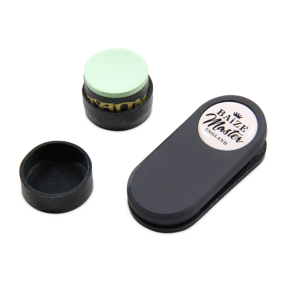 Baize Master T-MAG Twin Round Chalk Holder + 1 Piece Taom 2.0 Chalk