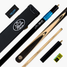 Baize Master Gold Series Eclipse Collection 58 Inch ¾ Joint Premium Ash Snooker Pool Cue and Case Set 9.5mm Tip