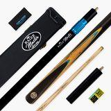 Baize Master Gold Series Eclipse Collection 58 Inch ¾ Joint Premium Ash Snooker Pool Cue and Case Set 9.5mm Tip