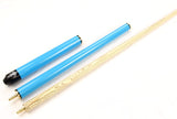 Jonny 8 Ball 48 Inch NEON BLUE TRIAD 3 Section Pool Snooker Cue & SOFT CASE