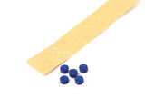 5 X 9mm Leather Blue Diamond Snooker Pool Cue Tips - Free Sandpaper