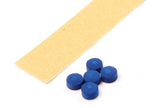 5 X 10mm Leather Blue Diamond Snooker Pool Cue Tips - Free Sandpaper