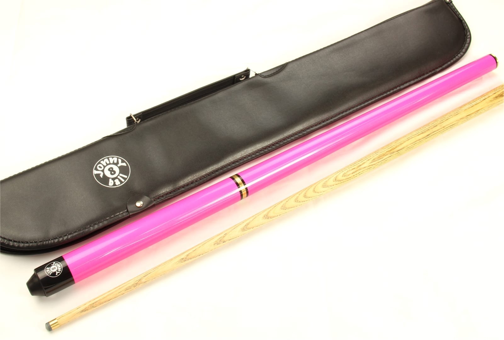 Jonny 8 Ball 48 Inch PINK JUNIOR TRIAD 3 Section Pool Snooker Cue & SOFT CASE