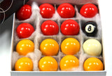 Funky Chalk Kids Small ECONOMY RED & YELLOW Pool Ball Set - 1 5/8Inch (41mm)